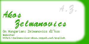 akos zelmanovics business card